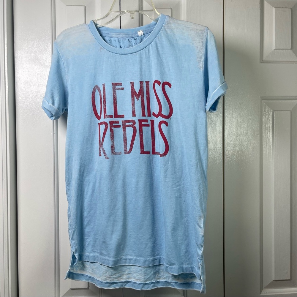 Pressbox Light Blue Ole Miss Rebels Tee I2